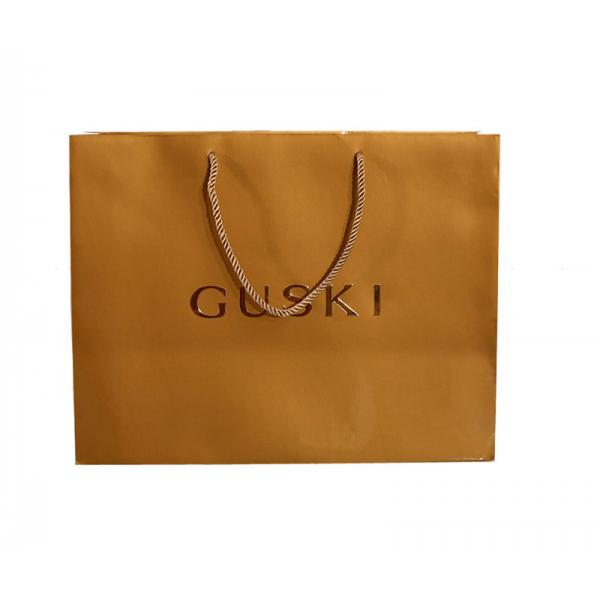 Quality Custom Cheap Brown Paper Shopping Bags With Artwork Printing Wholesale for sale