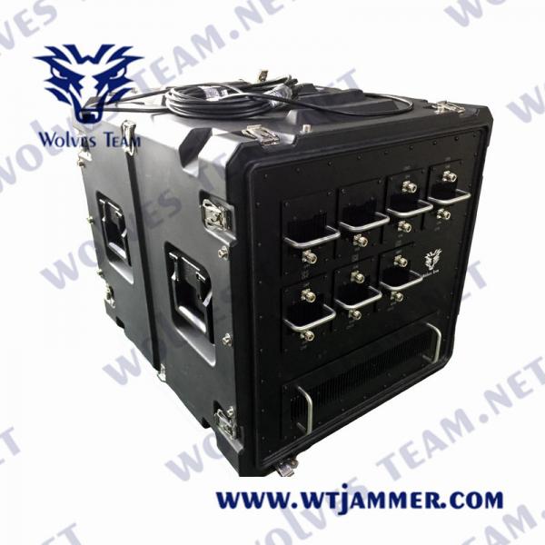 Quality 330W 800m Military Vehicle Bomb Jammer DDS WCDMA Portable RF Jammer for sale