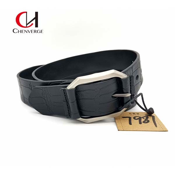 Quality OEM Retro Style Braided Leather Belt With Metal Buckle Width 38mm for sale