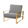 China Modern Design Leisure Stainless Steel Swallow Gird upholstery Arm chair Sofa chair for Hotel Living room factory