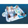 China Large Inflatable Floating Island , Inflatable Lounge Water Floating Games For Leisure factory