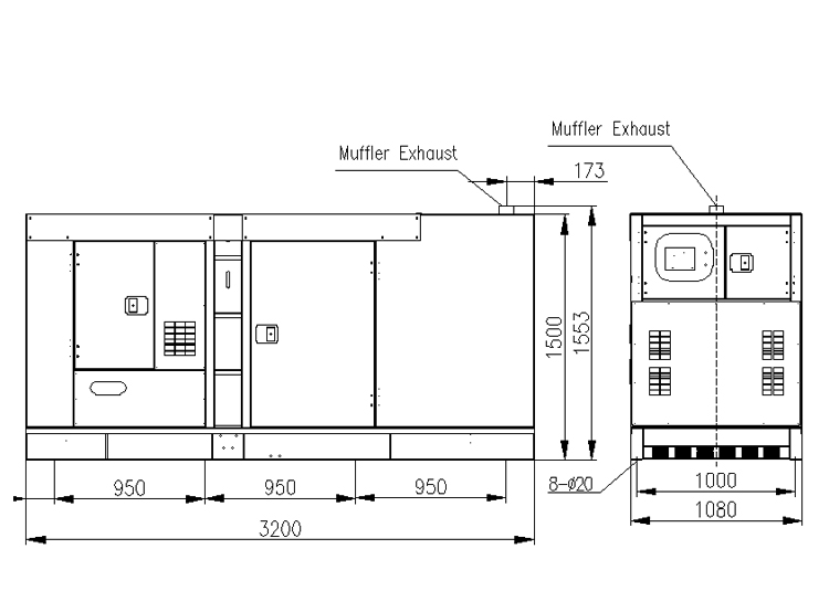 Design of Super Quite Diesel Generator Set Powered by Deutz Engine BF6M1013EC for Continue Working