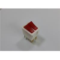 China Mini 4/6 Pins Red Illuminated Rocker Switch , Waterproof Led Rocker Switch for sale