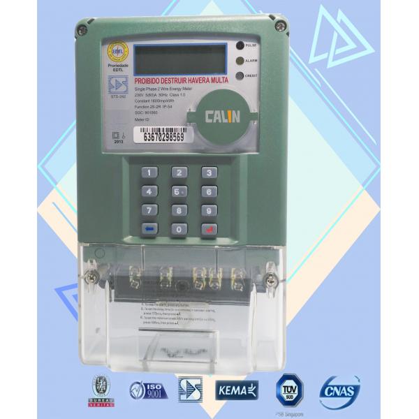 Quality Anti - Fraud Prepaid Power Meters  2 Wire Class Prepayment  Electricity Meters for sale