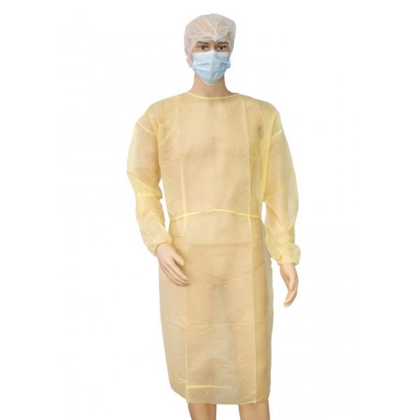 Quality Non Woven Disposable Protective Gowns Breathable With Elastic Cuffs for sale