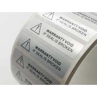 China Matte Silver Polyester Proof Tamper Evident Void Security Seal Label Sticker for sale