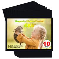 Quality Rectangular Strong Black Magnetic Photo Sleeves For Refrigerator Hanging for sale