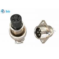 Quality 5 6 7 Pin M12 Circular Connector With Square Flange Male And Female Sets for sale