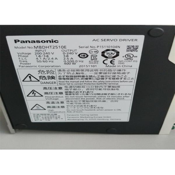 Quality Industrial Panasonic Ac Servo Driver 0-240V 2.6A 0-500.0Hz 400W MBDHT2510E for sale