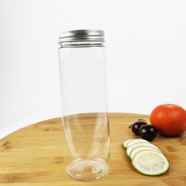 Quality Tea 0.4 Liter PET Plastic Storage Can With Screw Cap Clear Juice Bottles for sale