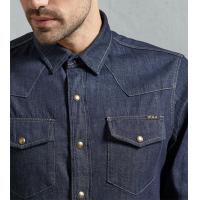 china High quality casual man blue jean shirts men collar stylish jean shirt fashion custom shirt for man