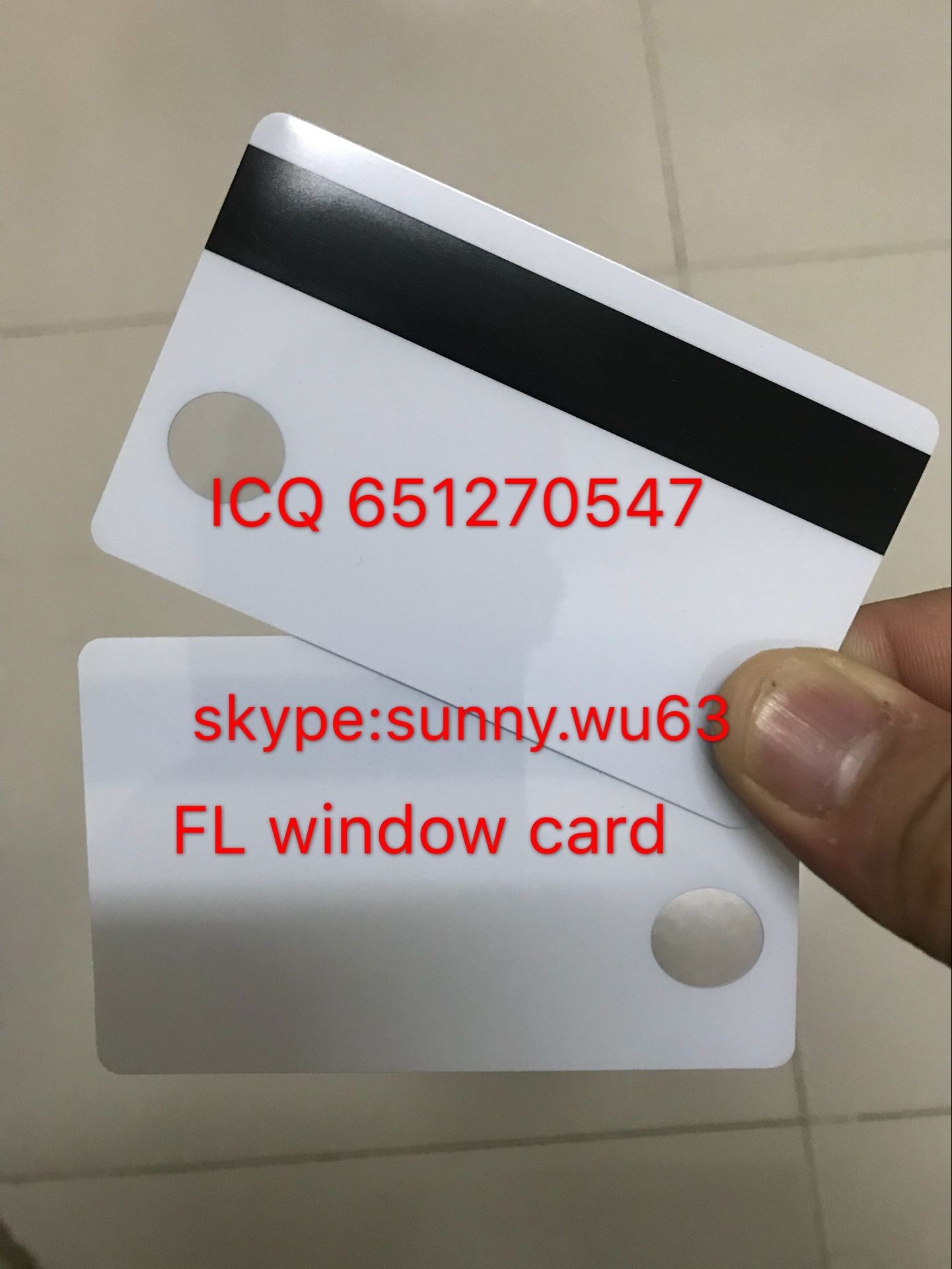 China New Florida plastic card FL ID window magnetic card factory