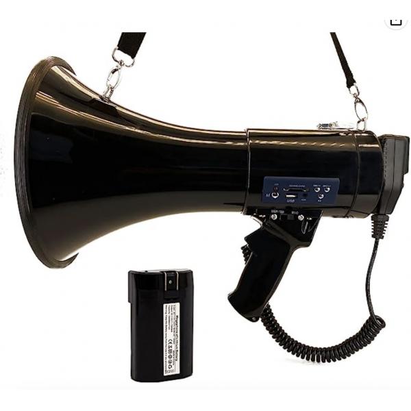 Quality 9.05 Inches Police Battery Powered Megaphone Bluetooth Speaker Built In Microphone for sale