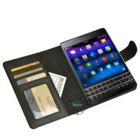 China premium leather wallet case for Blackberry passport sliver edition factory
