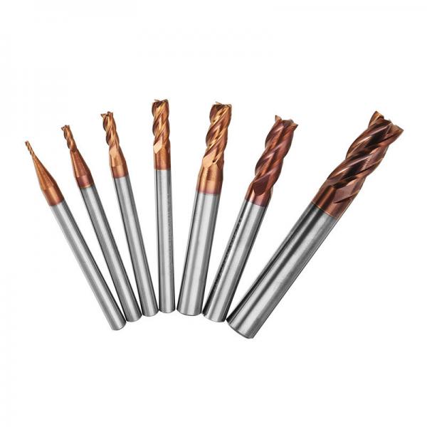 Quality 4 Flute Flattened Solid Carbide HRC55 Square End Mill for sale