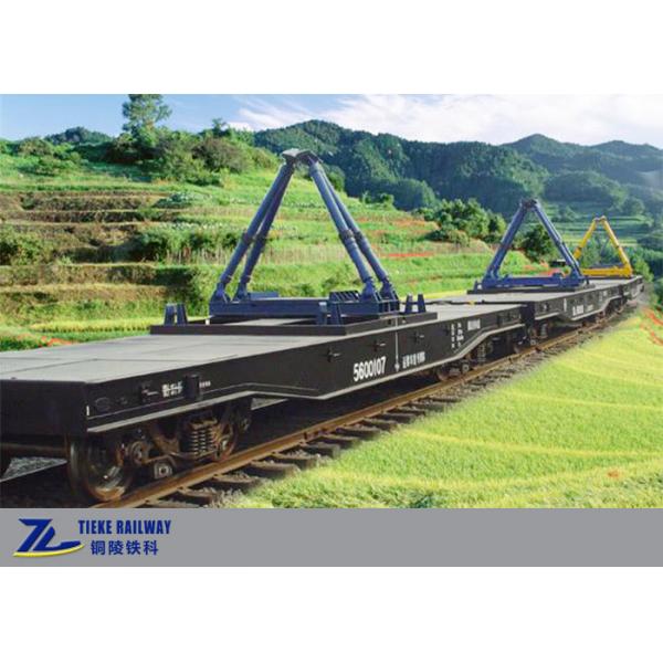 Quality Flat Rail Freight Car Carrying 85t Load Concrete Bridge Beam 50km/H for sale