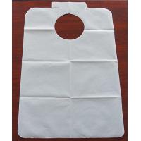 China Disposable water proof dental apron for hospital or dentsit clinic ,white apron with Paper+PE for sale