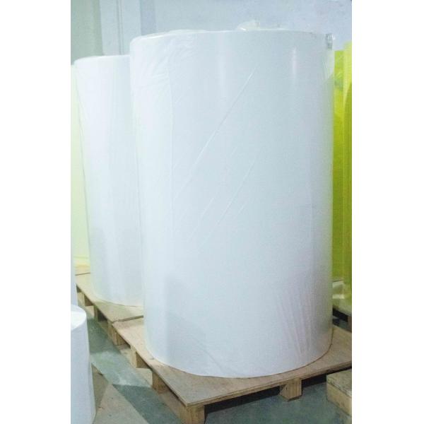 Quality Clear PET Oil Glue Adhesive Coated Paper Roll Adhesive 80u surface Thickness for sale
