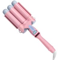 China 32mm 3 Barrel Hair Waver Dual Voltage Curling Iron Ceramic Hair Curler for sale