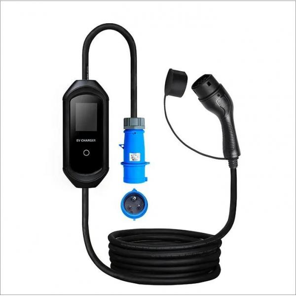 Quality Adjustable Portable Ev Charger 220V 3.6KW 7KW 11KW MAX 32A IEC 62196 SAE J1772 GBT 20234 for sale