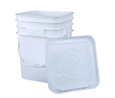 Quality Hygienic 5 Gallon Water Tank Polyethylene High Density 20L White Bucket for sale
