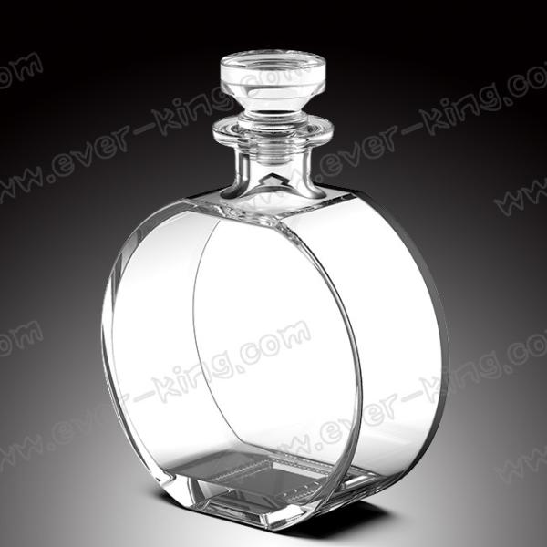 Quality Clear Oval Empty Whiskey Glass Bottles 750ML for sale