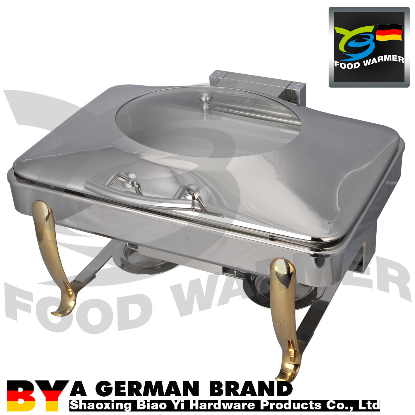 China Gourmet Buffet Catering Chafing Dish Electric Hook Feet With  Dual Heating System factory