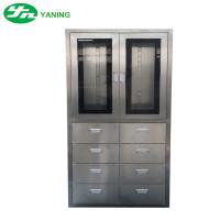 China Operation Room Stainless Steel Medical Cabinet With Non - Slip Interlayer Clear Window factory