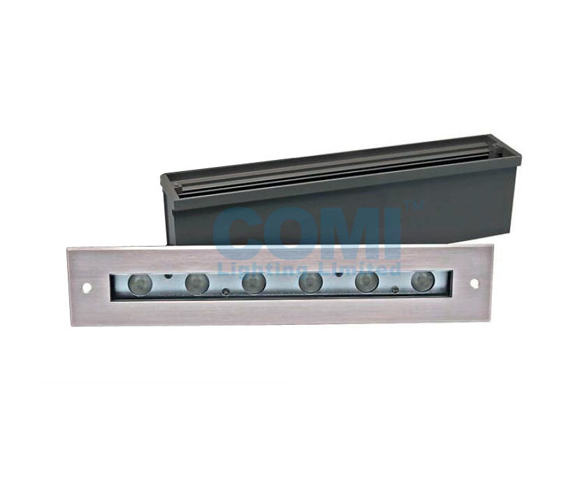 China B2FL0657 B2FL0618 24VDC 6 * 2W CRI 80 Linear LED Inground Light Wall Washer Lamp With Symmetrical Light Output factory