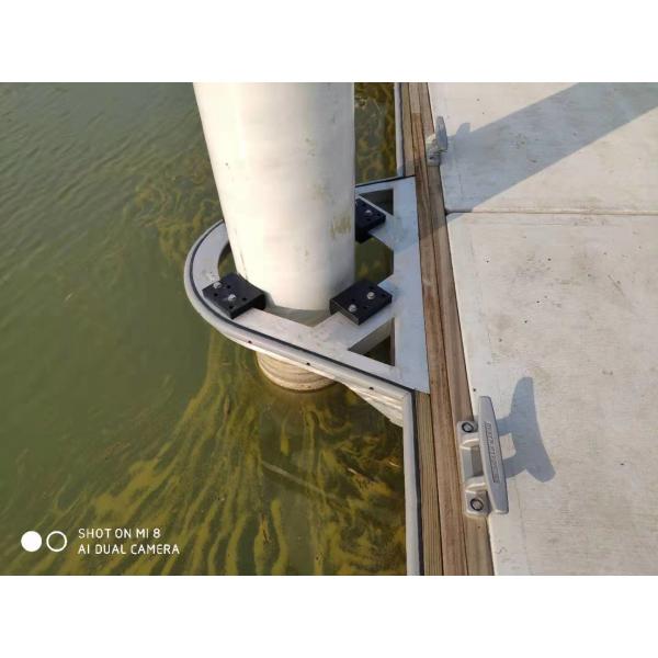 Quality Sea Aluminum Pile Guide / Dock Anti Corrosion For Floating Bridge Pile Cap Floating Pontoon Dock for sale