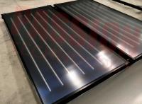 China Blue Titanium Flat Plate Solar Collector 300L Black Flat Panel Solar Water Heater factory