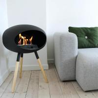Quality 1.5L Free Standing Bio Ethanol Fireplace ISO9001 Cocoon Biofuel Fire for sale