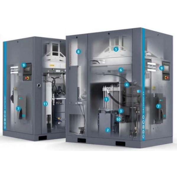 Quality Oil Injected Rotary Low Pressure Screw Compressor Stable Multiscene GA 75L VSD+ for sale