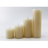 China 3inch Diameter Paraffin wax unscented ivory white Pillar Candles for decoration for sale