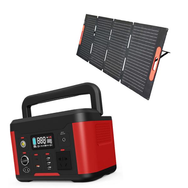 Quality 500Wh BMS Portable Battery Power Station With Solar Panel 500W for sale