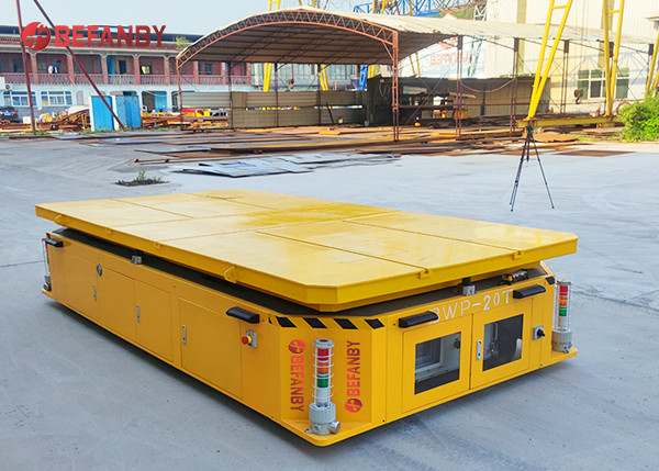 Quality 20m/min AGV Automatic Guided Vehicle Trackless Transfer Cart On Cement Floor for sale