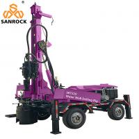 China Portable Water Drilling Machine Small Hydraulic Trailer Mounted Water Well Drilling Rig factory
