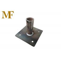 China Fixed Galvanized Pipe Post Universal Steel Scaffold Base Plate 150*150*5mm factory