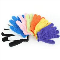 China Face Exfoliating Bath Gloves Polyester / Nylon Material Stimulates Blood Circulation factory