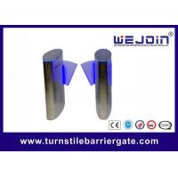 China Pedestrian Flap Barrier Gate Access Control Turnstile For Subway 304 Stainless Steel factory
