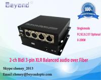China XLR Audio,analog audio,line-level XLR audio input/output OVER Fiber converter,two-way XLR balanced audio to fiber extend factory