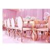 China Stainless Steel Wedding Dining Chairs Rose Gold Party Furniture Rental factory