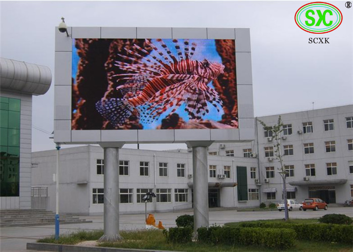 China p8 SMD full color waterproof advertising led display 1/4 scanning with iron cabinet factory