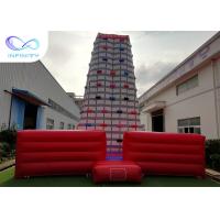 China High Giant Rocket Adults Inflatable Rock Climbing Wall For Sale factory