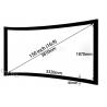 China Perfect View Angle 3D Projection Screen 150 Inch Arc Fixed Frame Projector Screens 16:9 factory