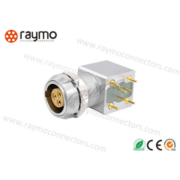 Quality 2-10 Pins 90 Degree Cable Connector , Back Panel Connectors Fixed Receptacle For for sale
