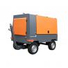 China Mobile Diesel Engine Portable Screw Air-Compressors 4 Wheels Screw Type Diesel Air Compressor for mining factory