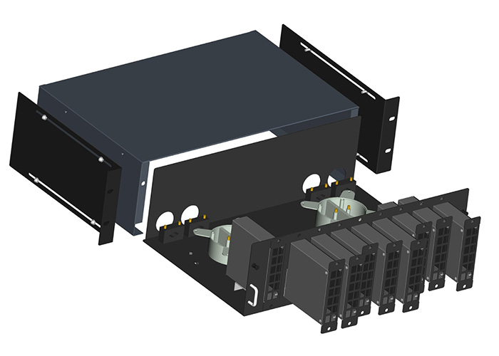 Fibre Termination Box ODF Unit Fiber Optic Patch Panel Rack Mount 96 ...