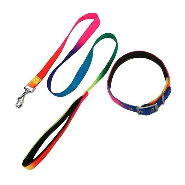 Quality Mutil Color Dog Harness Lead Set Eco Friendly Dog Lead Collar Sets for sale