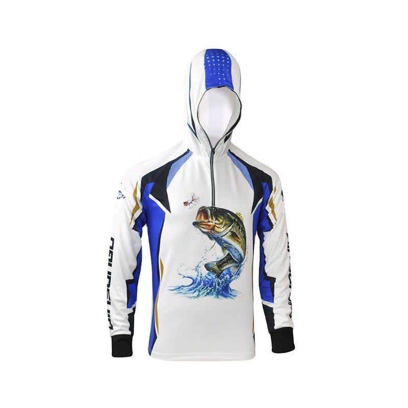 China Fully Sublimation Print Custom Logo 100% Polyester Quick Dry Sun Protect Fishing Suit factory